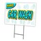 Signmission Hand Car Wash Yard Sign & Stake outdoor plastic coroplast window, C-1216 Hand Car Wash C-1216 Hand Car Wash - alternate 1